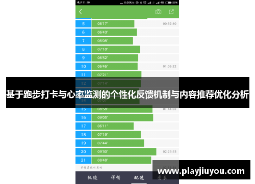 基于跑步打卡与心率监测的个性化反馈机制与内容推荐优化分析